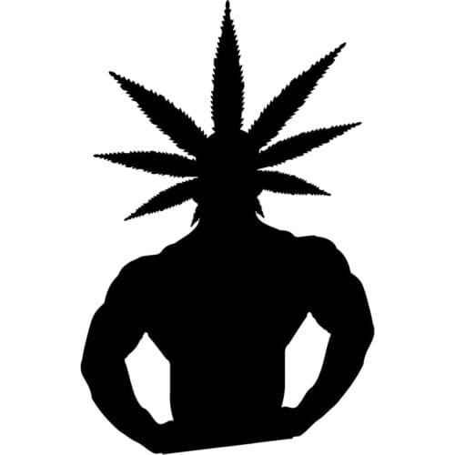 10.5cm*16.2cm Rastafarian Marijuana Weed Hippie Stickers Decals Vinyl Black/Silver S3-5975