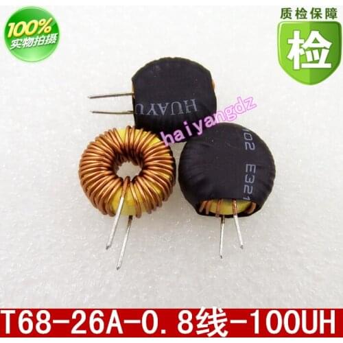 10pcs/18mm 100UH 0.8 Line 6826A Annular inductance 8A Magnetic ring inductors Bushing