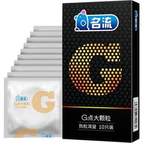10 Pcs Mingliu G spot Condoms Big Particle Stimulation G-point Penis Sleeve Delay Ejaculation Condones Contraception Men Sex Toy