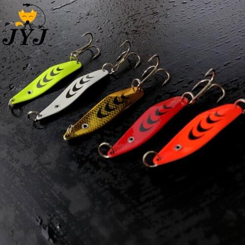 10pcs colorful 7g 5cm treble hook metal fishing spoon bait lure tackle , bass trout walleyes bait for fishing ,S shape spinner