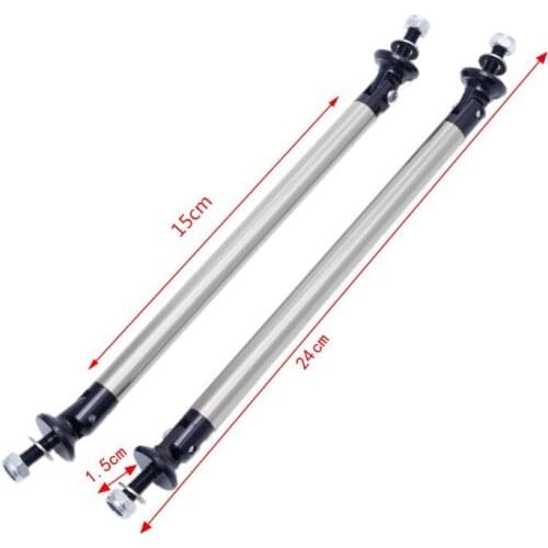 M2ED 2x Adjustable Universal Front Rear Bumper Lip Splitter Strut Brace Rod Support Bar