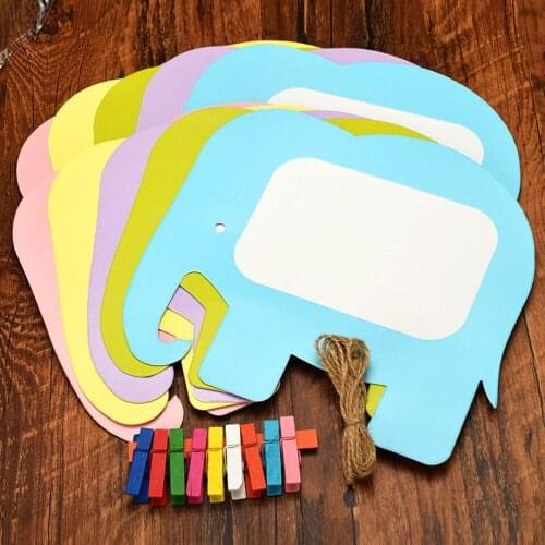 5inch Photo Frames Colorful Wall Hanging Photo Paper Frame Picture Display Creative Art Home Decoration Elephant Shape