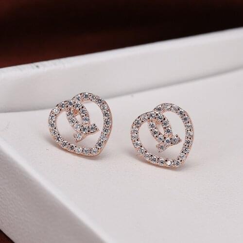 DE257 Fashion Street Snap Delicacy 4A Zircon Soulmate Earrings GIRLS Gift Party Banquet WOMENS Jewelry Earrings 2021