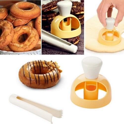 Creative DIY Donut Mold Cake Decorating Tools Plastic Desserts Bread Cutter Maker Baking Supplies Kitchen Tools