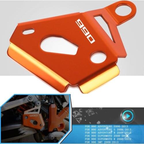 For 990 ADVENTURE S/R 990 SUPERMOTO R 990SMT 2009-2013 Moto Rear Brake Reservoir Pump Protector Guards Heel Cover Guard Right
