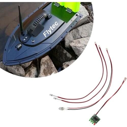 Flytec Boat 2011-5.016LED Plastic Light Group Double Warehouse Silent Bait Outdoor Fishing Bait Boat Model Original Accessories