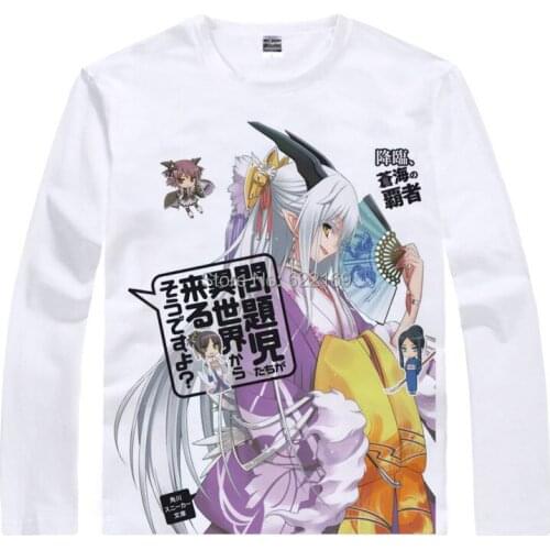 Mondaiji Problem Children Are Coming from Another World Black Rabbit T Shirt Anime Japanese Novelty Summer Mens T-shirt