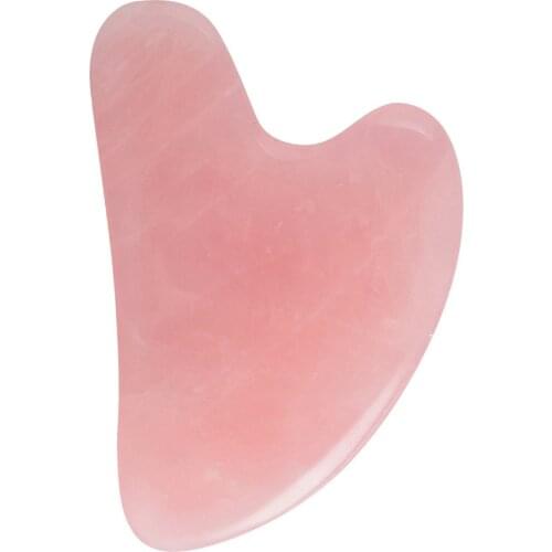 Face Lift Tools Rose Quartz Gua Sha Massage Jade Stone Pink Scraping Board Face Sculpting Tool for Body Eyes Neck Face