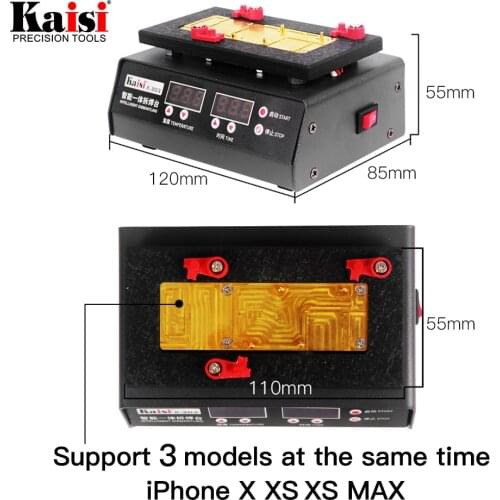 K-303 SS-T12A Motherboard Repair Tool Heating Station For iPhone X XS XS MAX CPU Heating Repair