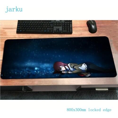 Steins gate mats 800x300x3mm Indie Pop gaming mouse pad keyboard mousepad Domineering notebook gamer accessories padmouse mat