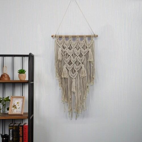 LYN&GY Hanging Nordic Style Cotton Line Weaving Macrame Wall Art Handmade Cotton Wall Hanging Tapestry Bohemia Dropshipping