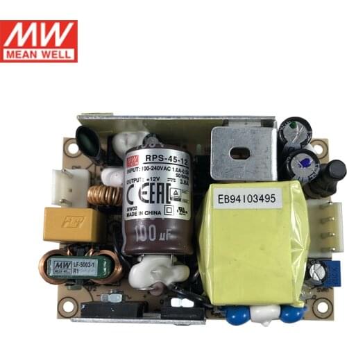 MEAN WELL RPS-45-12 3.8A 12V 45W Reliable Green Medical Grade Open Frame Switching Power Supply Meanwell PCB power unit PSU