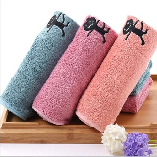 Cute Cartoon Print Towel Creative Pattern Soft Child-Towel Household Face Towels Home Textile