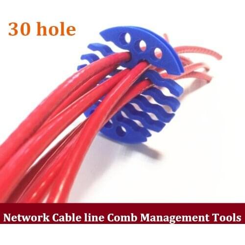 Multicolor High Quality 5 Cat / 6 Cat network cable line comb 30 hole Organizer management tools for home/computer