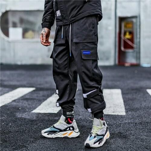 Men Cargo Pants Fashion Hot Sale Men Letter Embroidery Hip Hop Harem Joggers Adult Trousers Man Skateboard Streetwear Cool