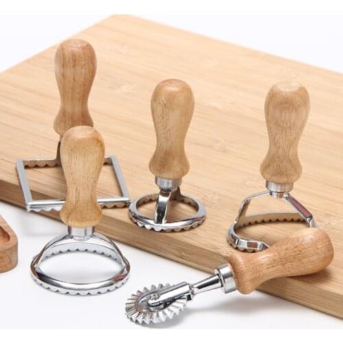 Ravioli Pasta Cutter Set Ravioli Cookie Stamp Square Round DIY Pizza Cutting Wheel Tools Molding Press Household Kitchen Kit