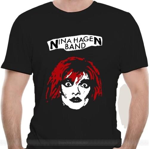 Nina Hagen Unbehagen Punk Logo T Shirt 1979 Punk Siouxsieharajuku Streetwear Shirt Men