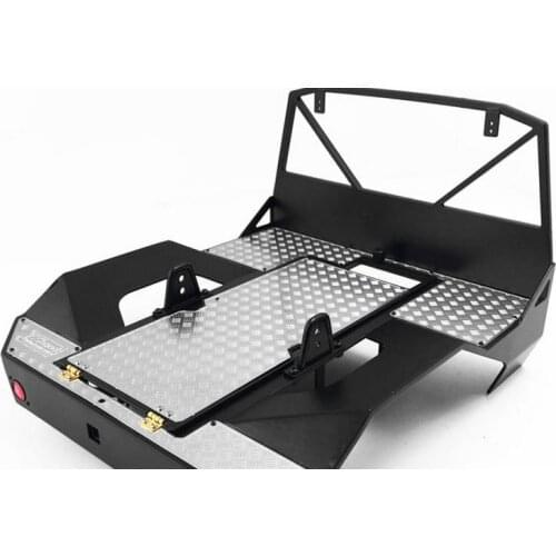 New 1/10 RC Metal Roll Cage with spare wheel Rack 1/10 RC Metal SCX10 TF2 Roll Cage Flat Bed Set RC8WD Axial Chassis AX80046