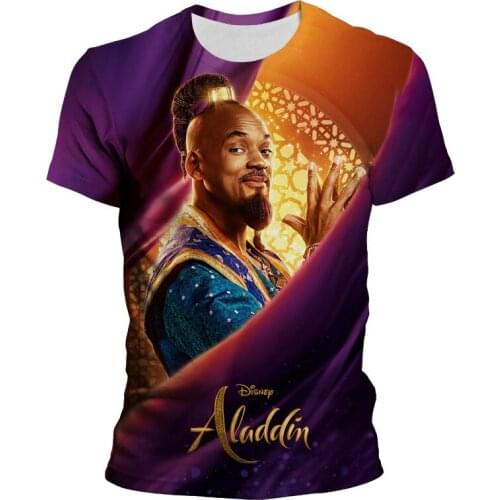 New 2021 Summer Aladdin 3D T Shirt Men Women Children Casual Streetwear T-shirt Boy Girl Kids Print Tops Cool Tee Clothing
