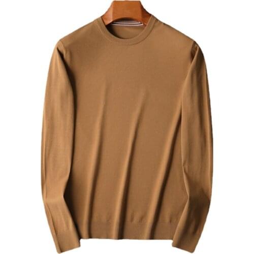 New Arrival 100% Pure Cashmere Large Men Coat Casual V-neck Computer Knitted Thick Pullovers Sweater Plus Size M~3XL 100% Wool