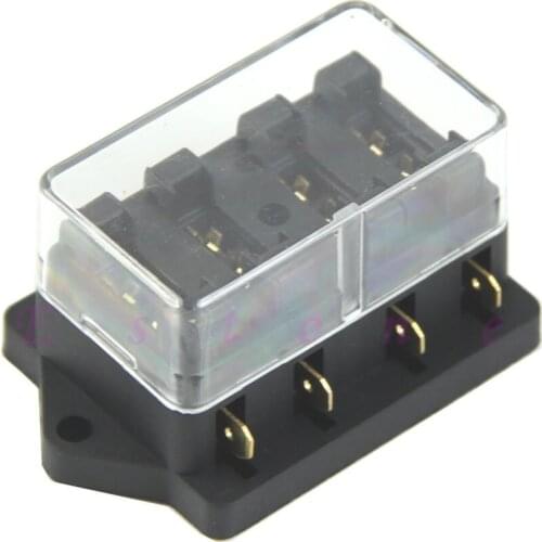 OOTDTY NEW 4 WAY CAR VEHICLE CIRCUIT BLADE FUSE BOX/HOLDER STANDARD BLOCK HOLDER dropshipping