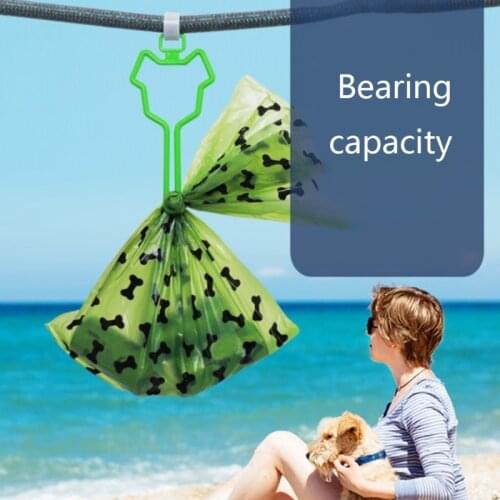 Waste Bag Carrier Clip Adjustable Plastic Hands Free Pets Dog Poop Bag Holder Easy Use Doggy Leash Bag Carrier Durable