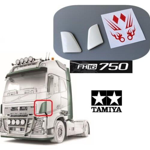 Drag Head Front Spoiler for 1/14 Tamiya RC Truck Trailer Tipper F16 750 56360 Volvo Car Diy Parts