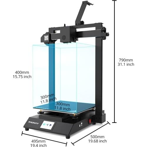Tronxy XY3 PRO V2 300*300mm direct Extruder Flexible Material TPU Double Z axis open source Silent guide rail pulley 3D Printer