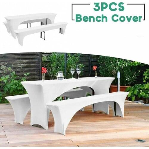 Elastic Table Bench Cover Reusable Washable Tablecloth Fade Resistant for Family Wedding Restaurant can CSV