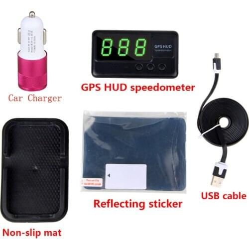 Universal GPS Speedometer C60 HUD Head Up Display MPH/KM/h Plug/Play Car Overspeed Warning Alarm For All Cars With Car Charger