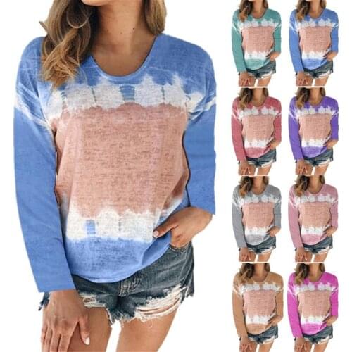 2021 autumn winter new Women clothing loose O neck long sleeve print T-shirt top T shirts Tops Tees Tunic Plus size 5XL