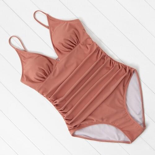 OMKAGI Swimwear Women Solid One Piece Swimsuit Swimming Bathing Suit Beachwear Micro Monokini Maillot De Bain Femme Swimsuit