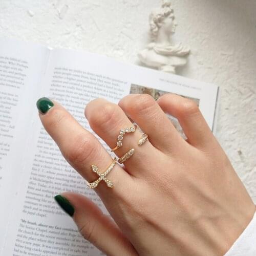 925 Sterling Silver Finger Ring Set & Clear CZ Vintage Ring for Women Sterling-Silver-Jewelry