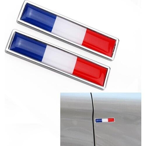 1 Pair 3D Metal Car Sticker Badge Label Country National Flag France Motorcycle Auto Emblem Car Accessories Stickers Hot New