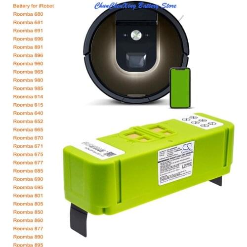 Cameron Sino 4000mAh Battery for iRobot Roomba 614,615,640,652,665,670,671,675,677,680,681,685,690,691,695,696,801,805,850,860
