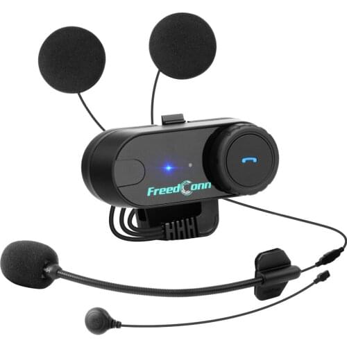 Waterproof Bluetooth Motorcycle Helmet Intercom Headset 800m Range 2 Riders Wireless Interphone With FM Radio Function
