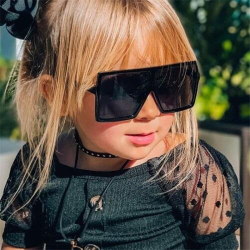 Oversized Square Sunglasses Kids Eyewear Big Shades Boys Girls Sun Glasses Children Oculos Gafas UV400