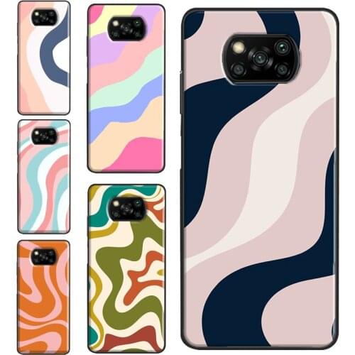 Liquid Swirl Abstract Neutral Blue Grey For POCO F3 F2 F1 M3 X3 Pro Phone Case For Xiaomi Mi 11 Pro Ultra 9T 10T Mi Note 10 Lite