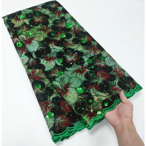 French Lace Fabric 2021 Guipure Lace Embroidery African Cord Lace Fabric High Quality Nigerian For Dress 2.5 Yards Tulle Lace