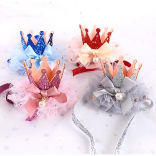 Pet Birthday Crown Party Lace Hat Cat Dog Rabbit Decoration Princess Christmas Cats Accessories Pets Bunny Hat