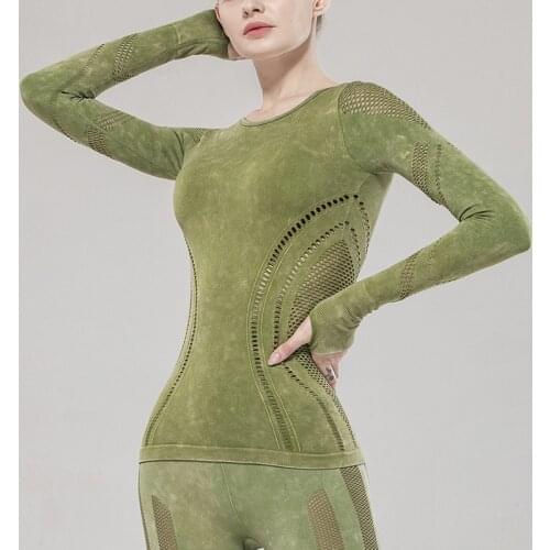 Long Sleeve Yoga Shirts Sport Top Fitness Yoga Top Gym Top Sports Wear for Women Gym Femme Jersey Running T Shirt