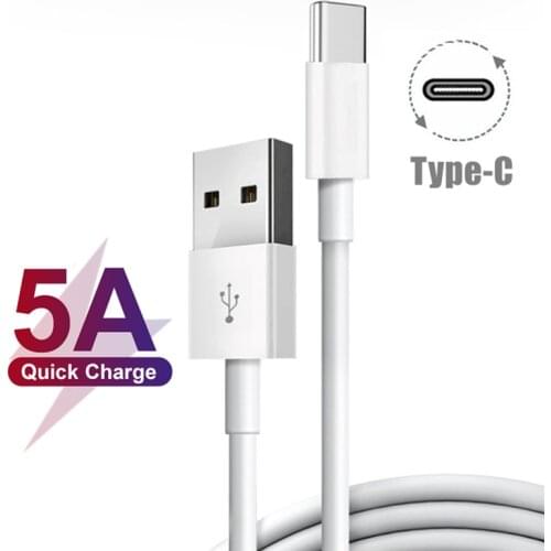 Quick Charge 3.0 4.0 5A USB Type C Charging Cable For Huawei Y8P Y8S Y7P Y6s Enjoy 10e Z 20 Pro P30 P40 Pro Lite NOVA 7 7i 6 5 4