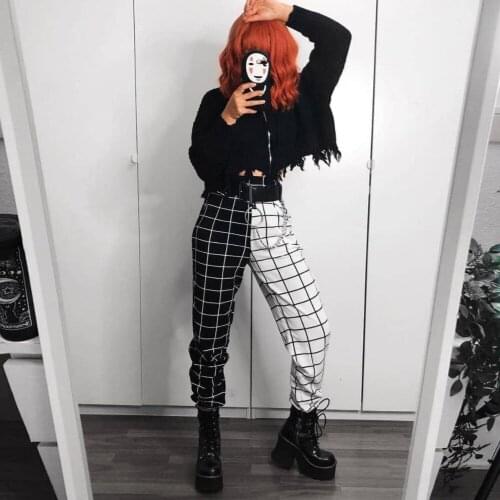 Kalenmos Women's Plaid Trousers