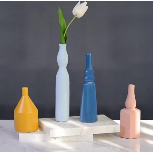 Ceramic Vase Flowers Pot Flower Vases Living Room Decoration Home Nordic Style Home Decor декор дома Jarrones Vase