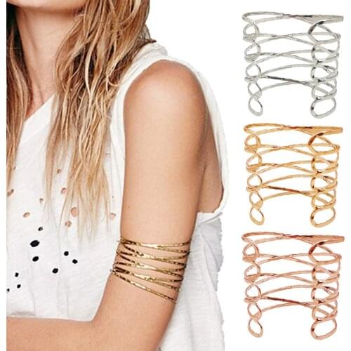 Arm Cuff Upper Adjustable Open Decortive Hollow Out for Girlfriend Sister