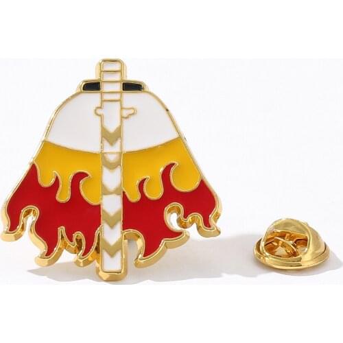 2021 New Arrival Torch Brooch Flame Enamel Pin Metal Brooch Creative Badge Lapel Jacket Backpack Accessories For Friends Gifts