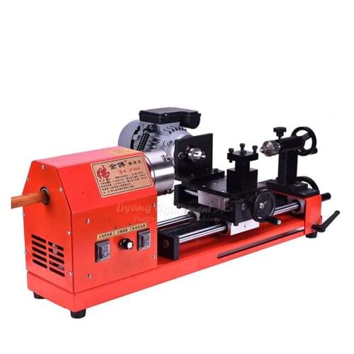 Mini Woodworking Lathe Machine Wooden Beads Processing Hand String Miniature Buddha JF-6030