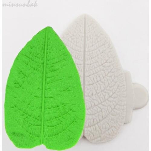 Minsunbak Chocolate Silicone Mold Leaf Vein Texture Cake Border Decoration Tool Fondant Mold