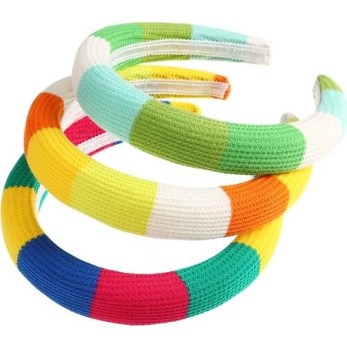 MOLANS Narrow Edge fashion Headbands For Girls Simple Color Contrast Candy Cloth Hairbands Women Adult Hair Band Accessories