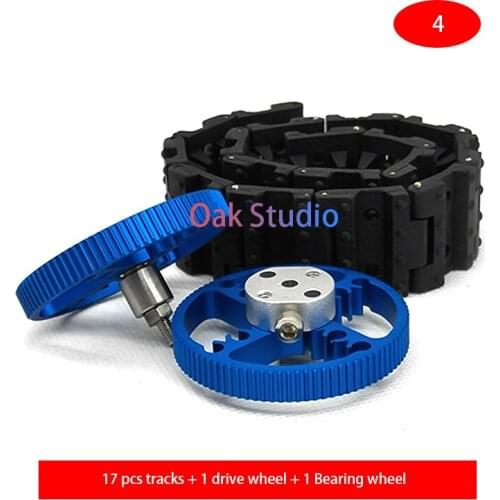 DIY toy tank kits include metal load-bearing wheels, drive wheels, rubber tracks